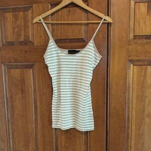 The Limited Tan and White Striped Camisole